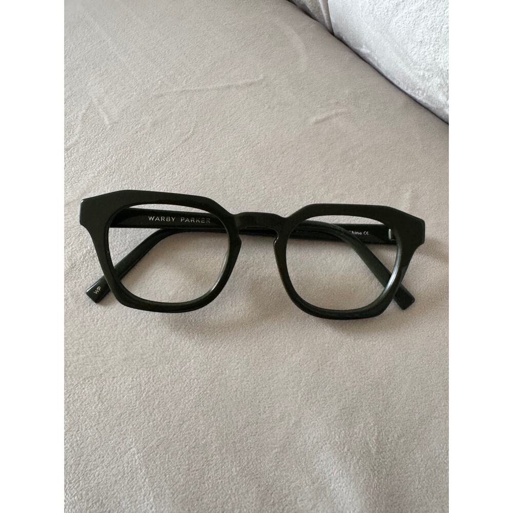 Warby Parker Rufus M 735 Eyeglasses Green Frame 47-21-140 Unisex With Case